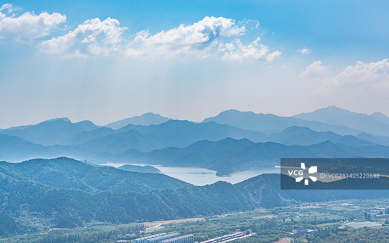 北京平谷航拍金海湖风景图片素材