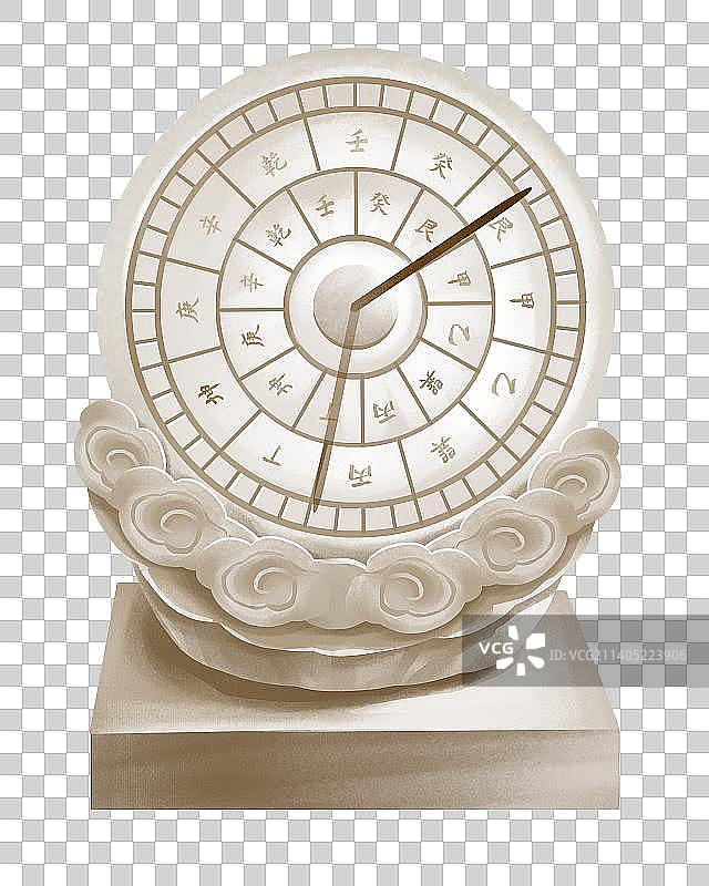 日晷插画元素图片素材