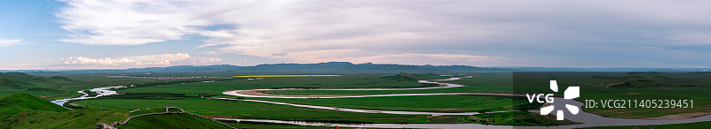 九曲黄河第一湾全景图片素材