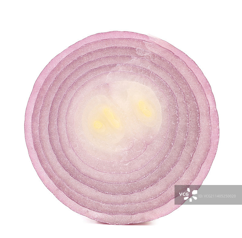 摩尔多瓦白色背景上的洋葱片特写图片素材