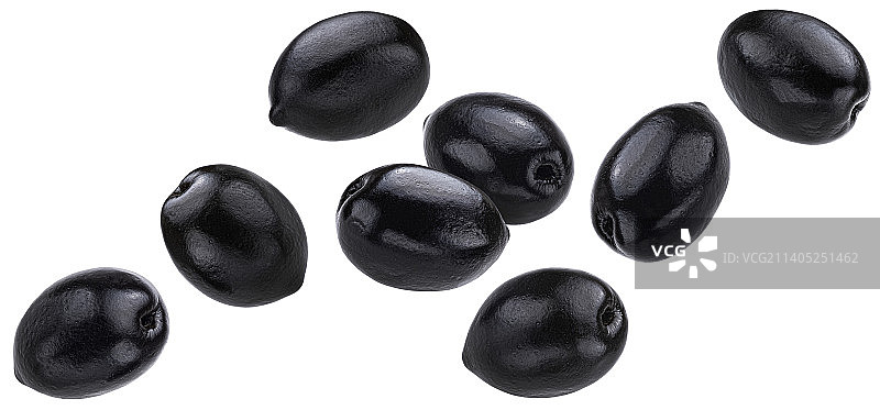 白色背景上的黑豆特写图片素材
