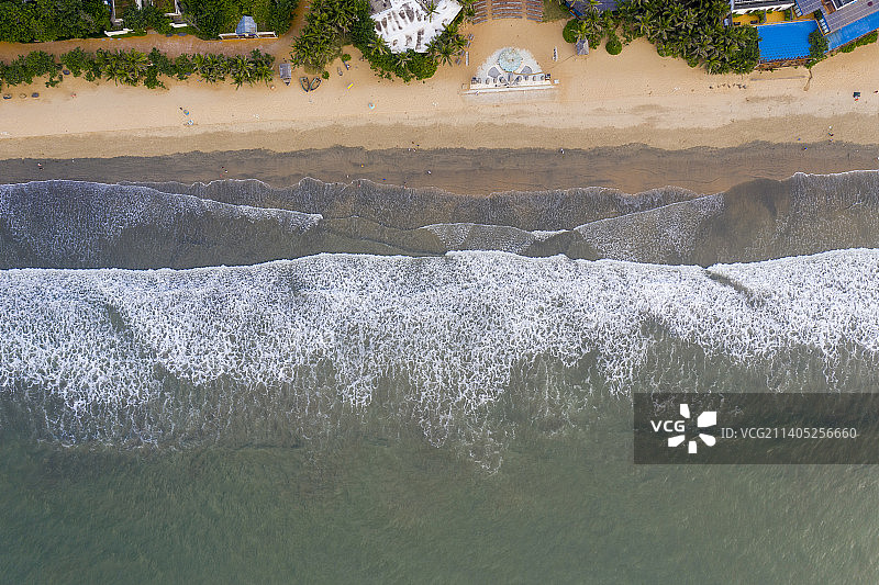 海滩高角度视图图片素材