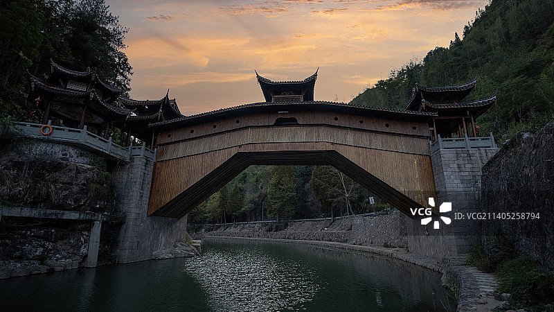 丽水庆元廊桥栖龙桥图片素材