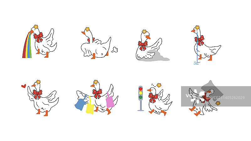 鹅的日常图片素材