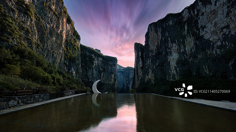 重庆奉节旱夔门，世界上最大的“山门图片素材