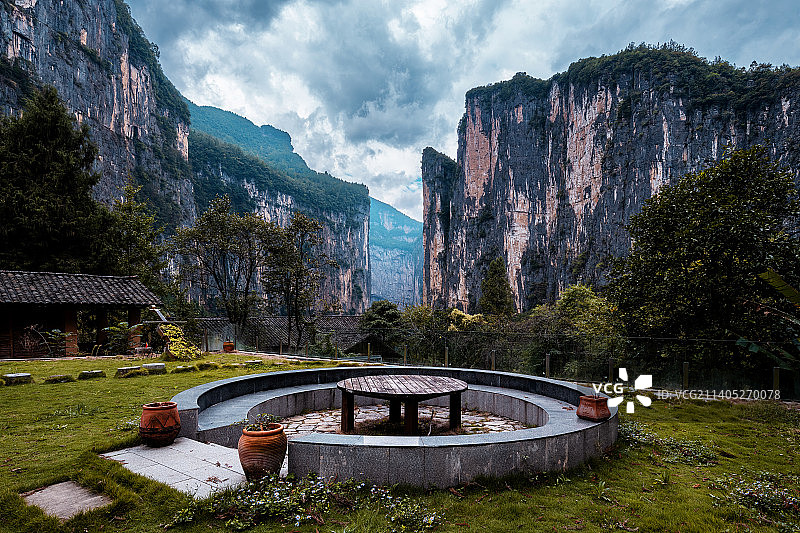 重庆奉节旱夔门，世界上最大的“山门图片素材
