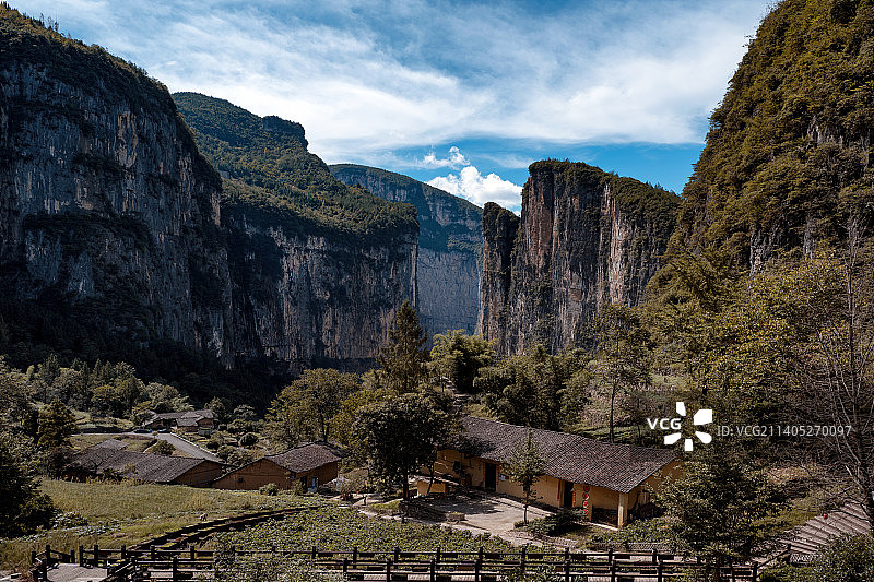 重庆奉节旱夔门，世界上最大的“山门图片素材