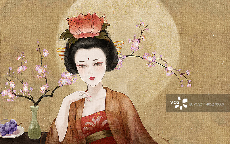二月杏花花神图片素材