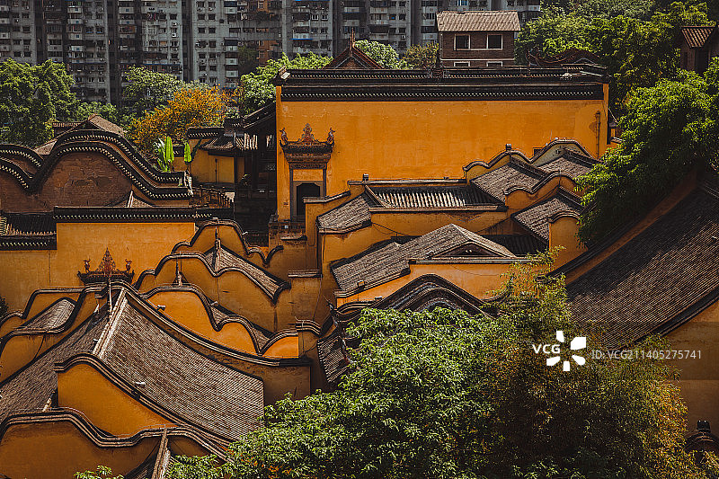 重庆长江索道、湖广会馆现代都市建筑图片素材