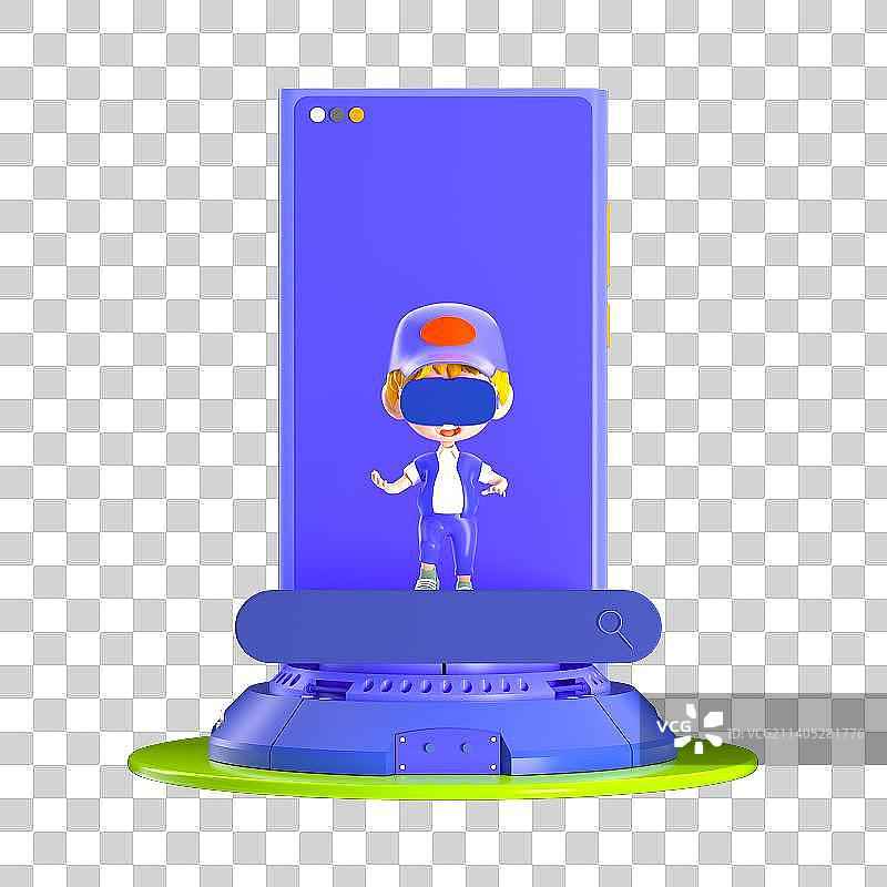 3D渲染卡通男孩形象图片素材