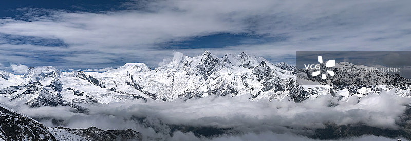 瑞士瓦莱州雪山风光图片素材