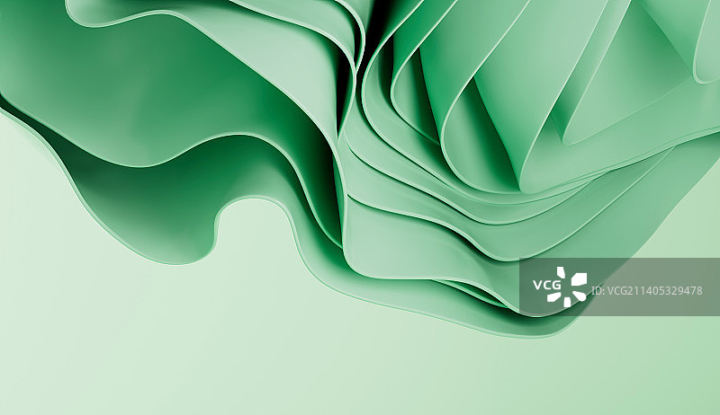 3D渲染卷曲流体壁纸背景图片素材