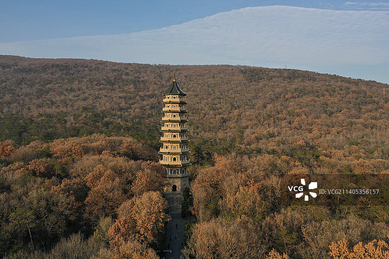 秋韵灵谷塔图片素材