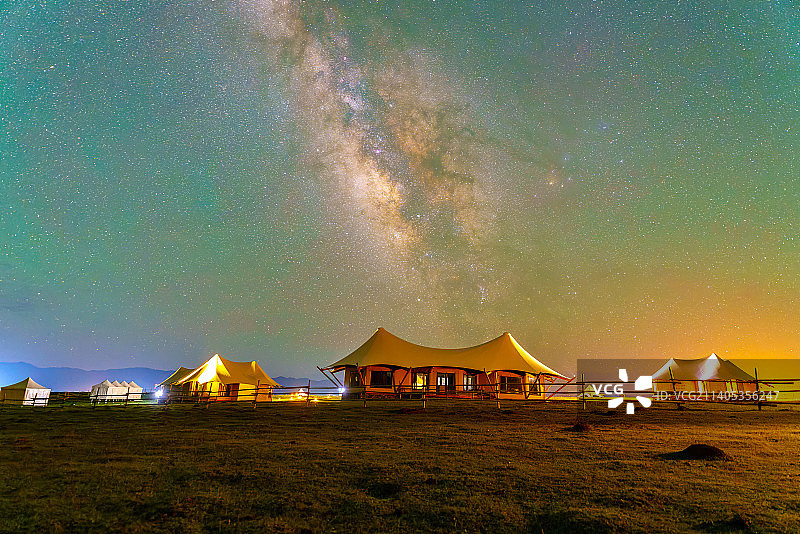 甘南夏河星空图片素材