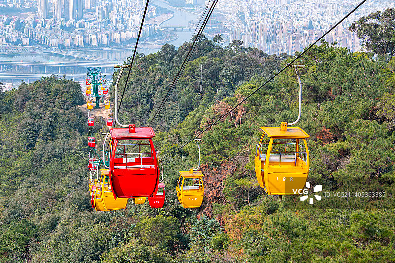 鼓山缆车图片素材