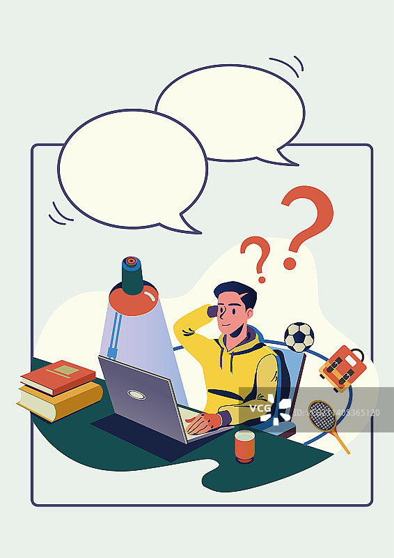 有一堆问题的人图片素材