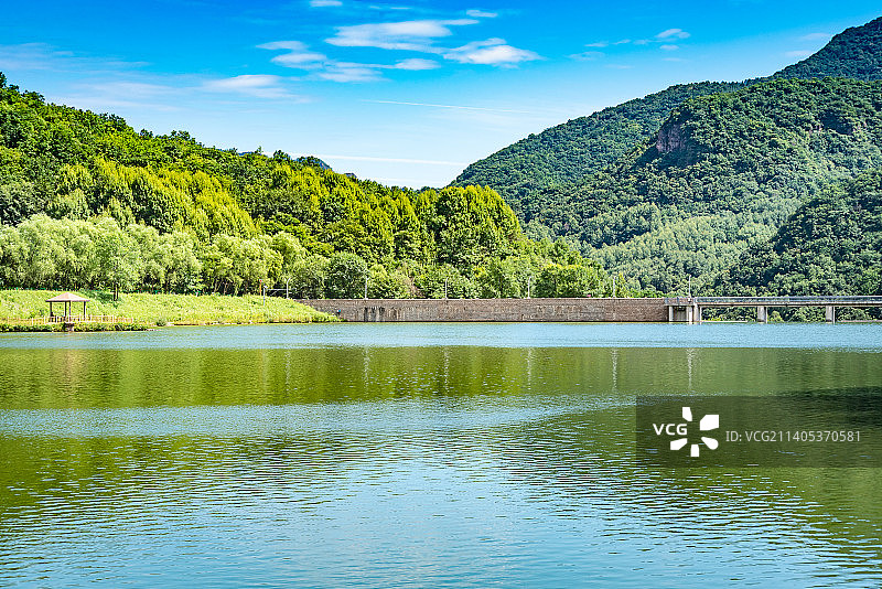 夏天北京延庆玉渡山忘忧湖图片素材