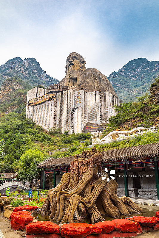 北京房山圣莲山老子的雕塑图片素材