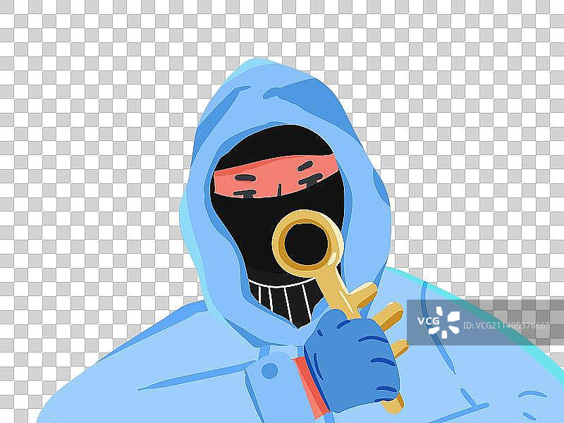 程序员节1024黑客特写拿着钥匙打开电脑密码获取计算机信息黑客人物素材模板图片素材