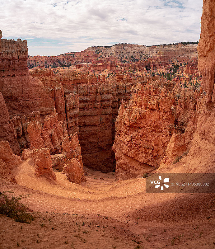犹他州布莱斯峡谷国家公园的岩层景观，美国图片素材