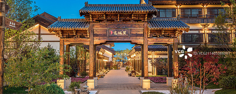 中式建筑牌楼图片素材