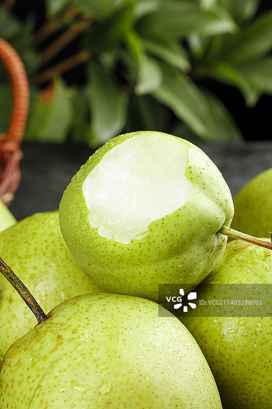 堆放着的陕西早酥梨图片素材