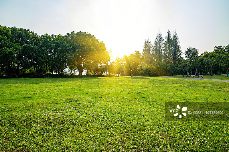 南京玄武湖公园草坪图片素材