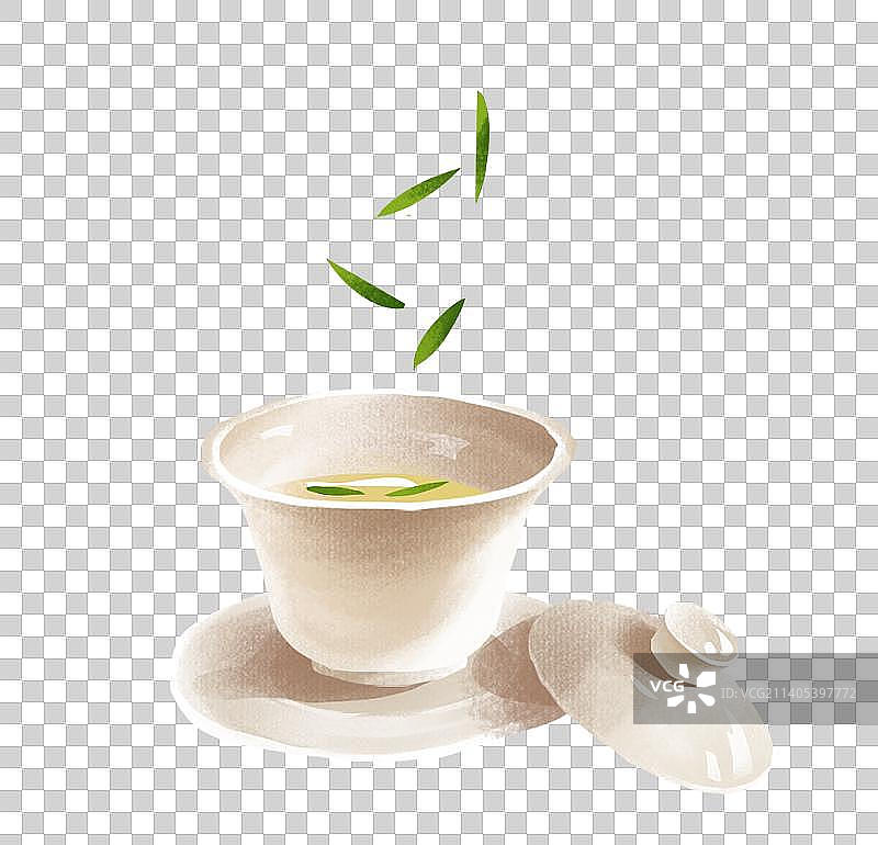 中国传统茶文化元素插画图片素材