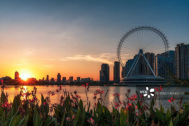 晋安湖图片素材