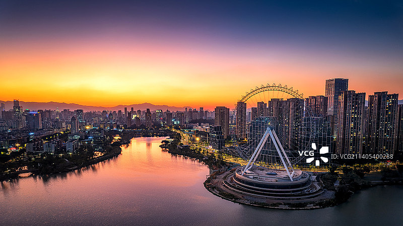 晋安湖图片素材