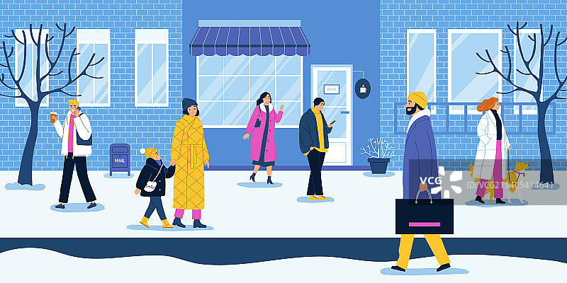 冬季人群图片素材