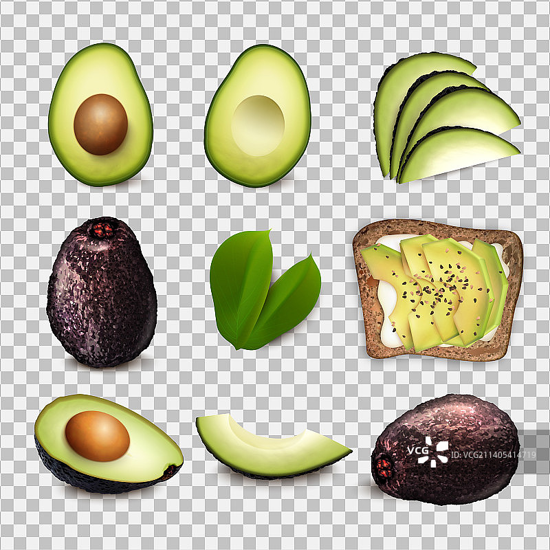 牛油果写实素材图片素材