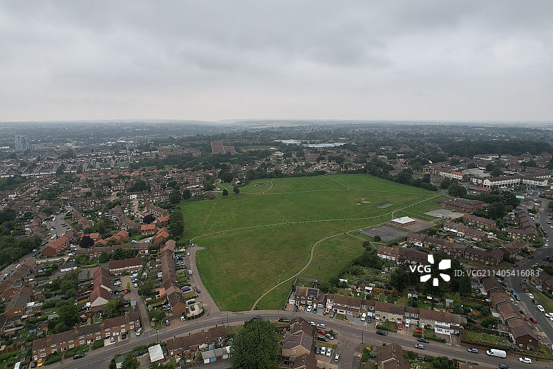 赫默尔亨普斯特德城市高角度视图，英国图片素材