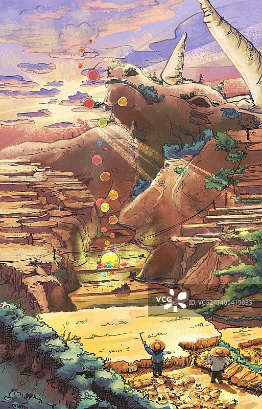 黄土高原上的地牛传说图片素材