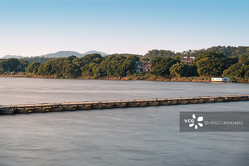 赣州古浮桥图片素材