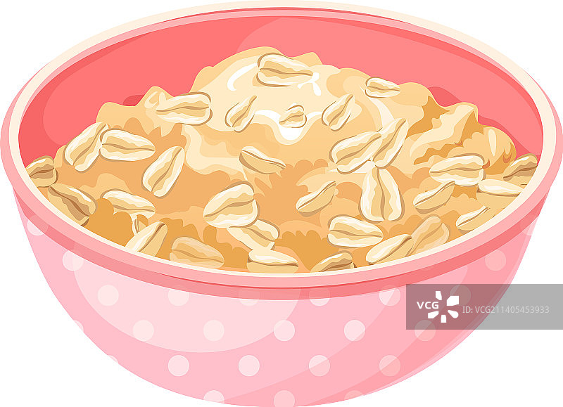 碗装燕麦片卡通健康早餐图片素材