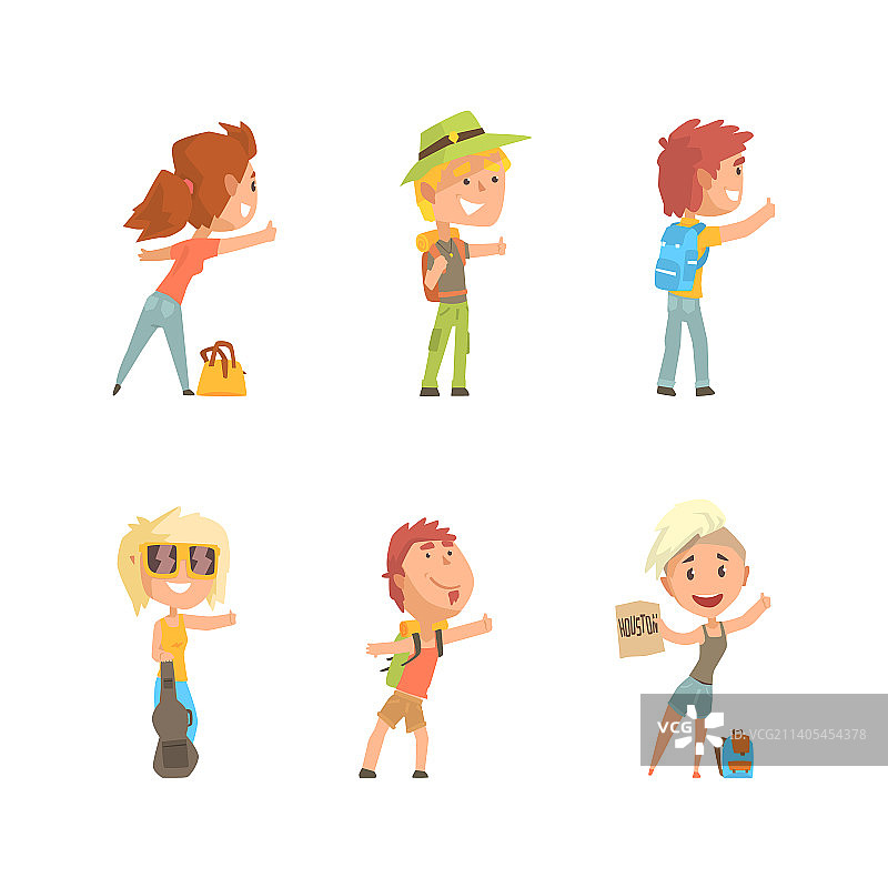 搭便车旅行的人图片素材