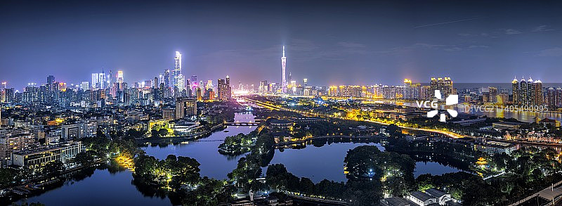 广州东山湖全景图片素材