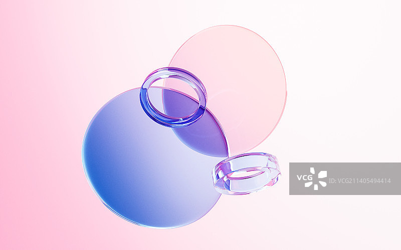 透明渐变玻璃背景3D渲染图片素材