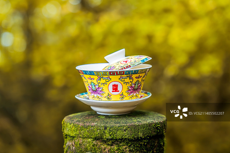 蒙顶山茶皇茶茶杯特写镜头图片素材