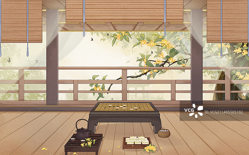 古风场景-下棋图片素材