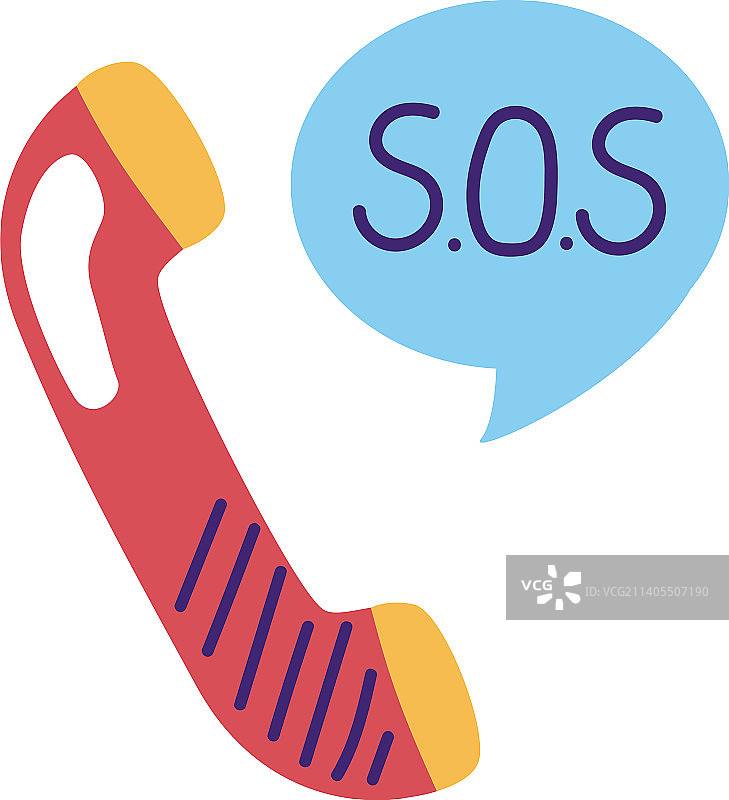 带有SOS呼叫的电话图片素材