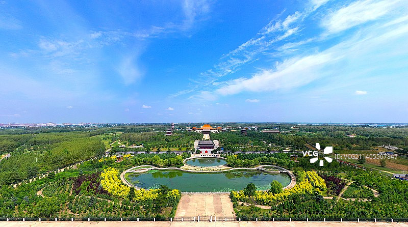 鸟瞰龙华寺图片素材