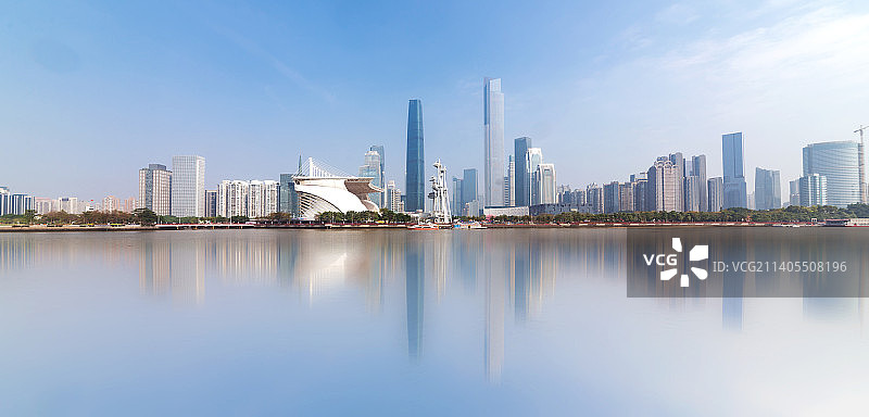 广州天河区城市天际线图片素材