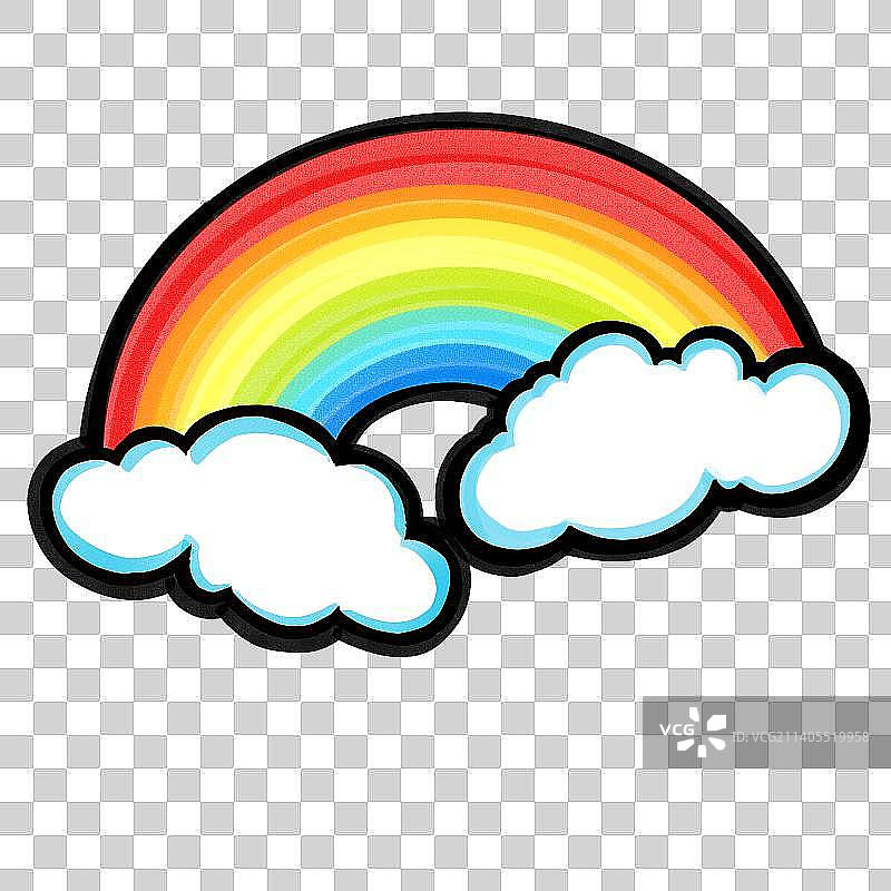 彩虹 云彩 气象图片素材