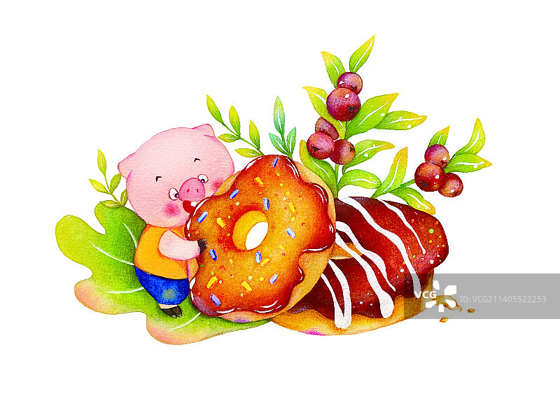 手绘插画｜甜甜圈图片素材