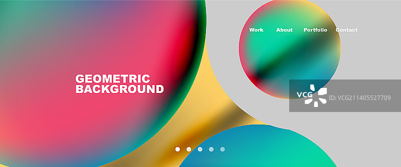 流动的渐变颜色和圆形元素和图片素材