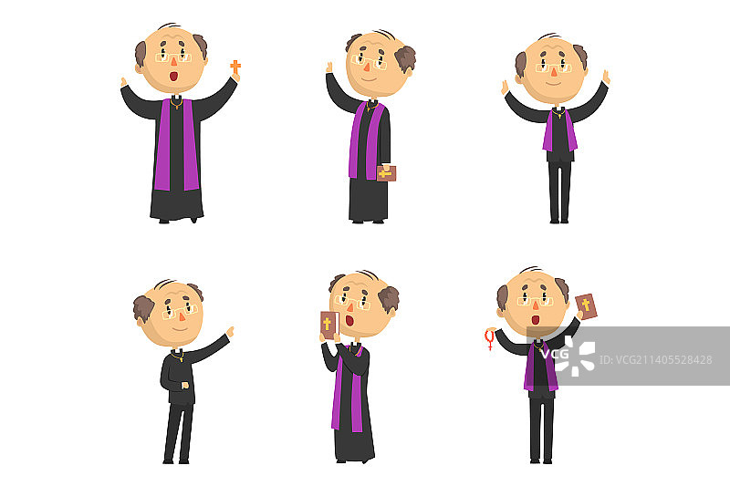 天主教传教士或牧师演讲图片素材
