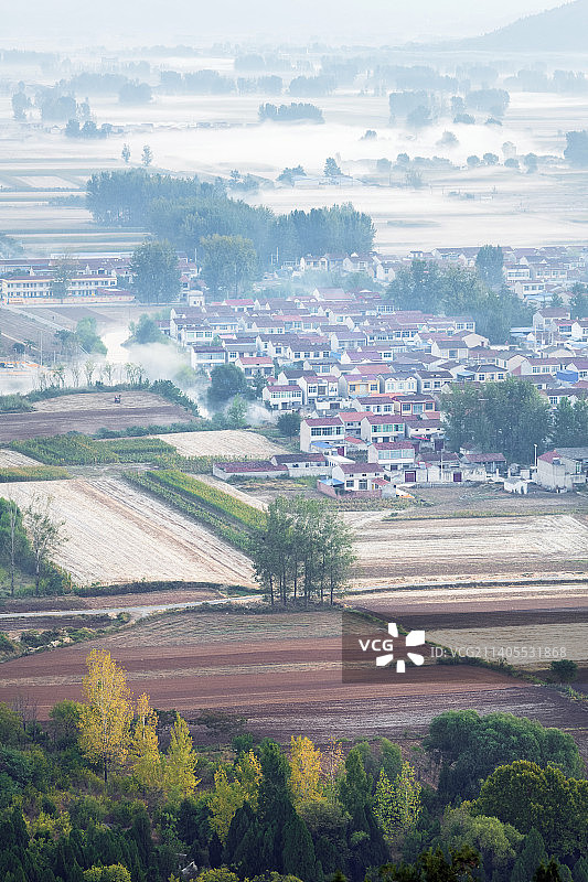 皖北乡村秋景如画图片素材