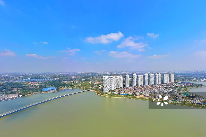 航拍常州西太湖图片素材